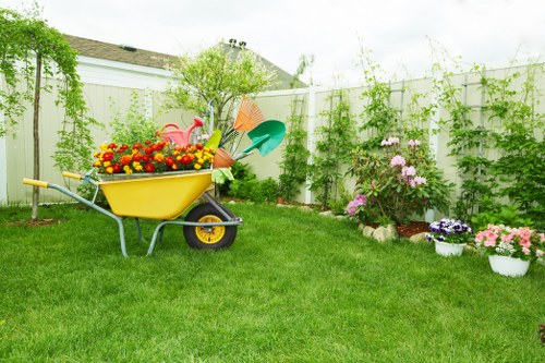 Sustainable landscaping elements in a Wimbledon garden